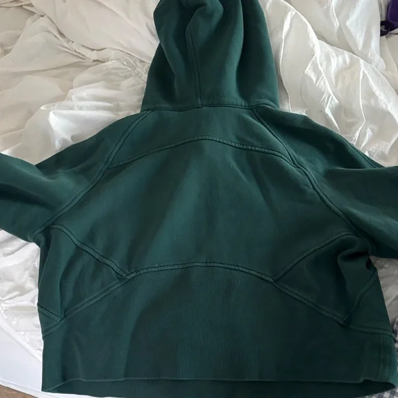Green Quarter zip Hoodie - Picture 2 of 2